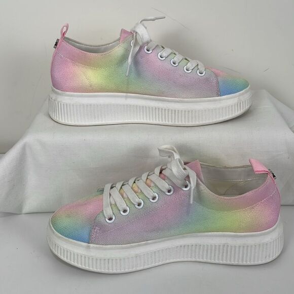 BP Pastel Rainbow Women's 7.5 Sneakers Platform Nordstrom Sonny Iridescent - Picture 5 of 8